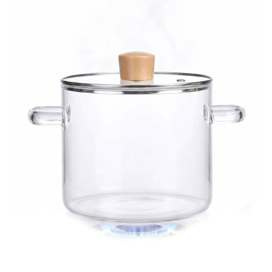 Olla de Vidrio Borosilicato 3.5 Litros Resistente al Calor - Imova.pe