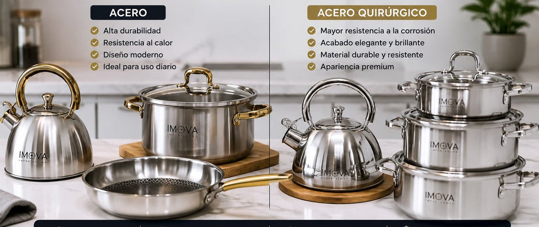 Acero vs Acero Quirúrgico: ¿Cuál es mejor para tu cocina? - Imova.pe