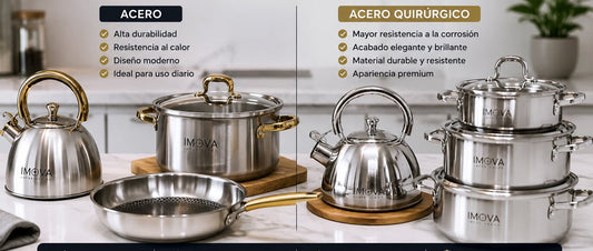 Acero vs Acero Quirúrgico: ¿Cuál es mejor para tu cocina? - Imova.pe