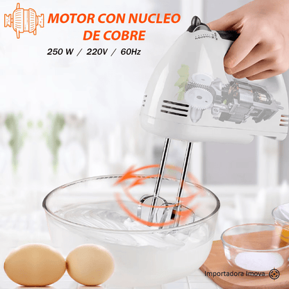 Batidora Eléctrica de Mano 250W con 7 Velocidades y Accesorios - Imova.pe