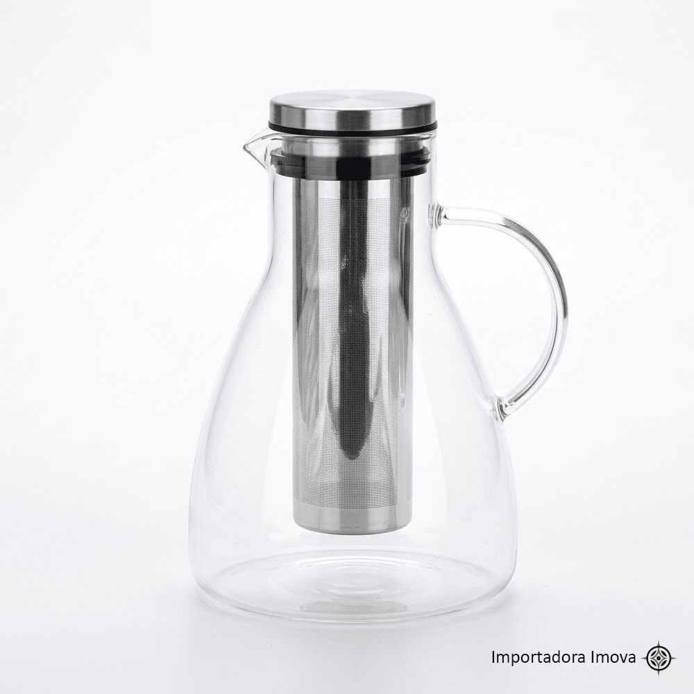 Cafetera de Vidrio Borosilicato 1500 ml con Filtro – Resistente a Fuego Directo - Imova.pe