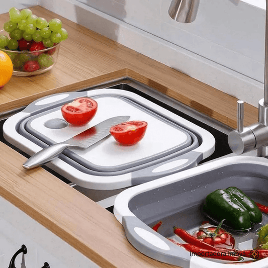 Colador Multiuso Plegable de Silicona y Polipropileno – Escurridor de Cocina Compacto - Imova.pe