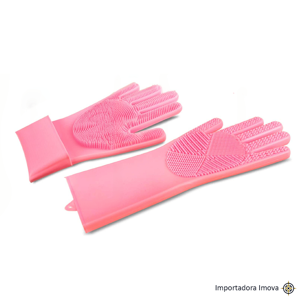 Guantes de Silicona Multiuso con Cerdas Limpiadoras - Imova.pe