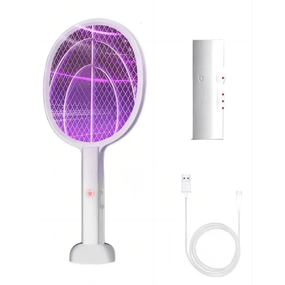 Matamosca Eléctrico con Luz UV Recargable – Blanco 42.8×21 cm - Imova.pe