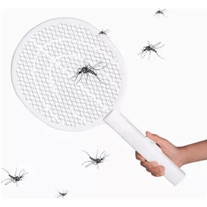 Matamosca Eléctrico con Luz UV Recargable – Blanco 42.8×21 cm - Imova.pe