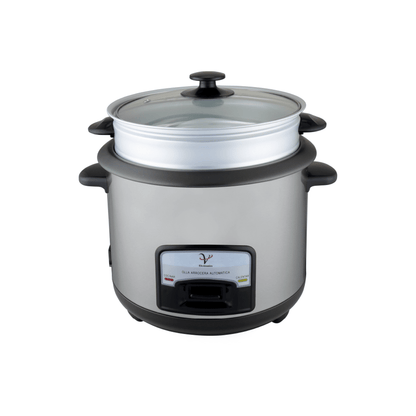 Olla Arrocera Eléctrica 1.8 Litros con Vaporera de Acero Inoxidable - Imova.pe