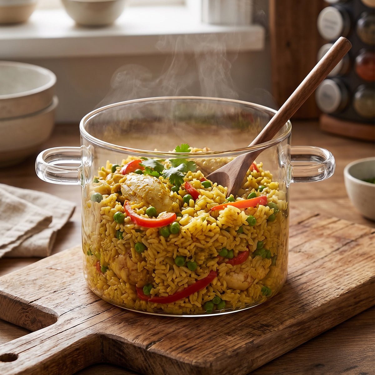 Olla de Vidrio Borosilicato 3.5 Litros Resistente al Calor - Imova.pe