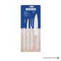 Set de Cuchillos Tramontina 4 Piezas Acero Inoxidable con Mango de Polipropileno - Imova.pe
