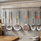 Set de Utensilios de Cocina de Acero Inoxidable 6 Piezas con Mango de Silicona - Imova.pe
