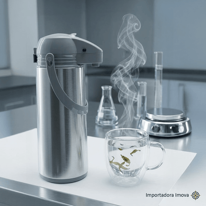 Termo con Ampolla de Vidrio 1 Litro – Jarra Térmica con Diseño Moderno - Imova.pe