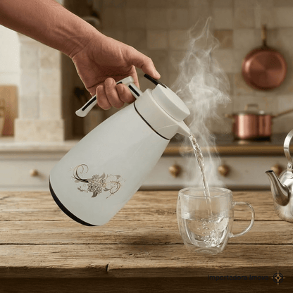Termo con Filtro 2 Litros – Jarra Térmica de Vidrio con Diseño Decorativo - Imova.pe