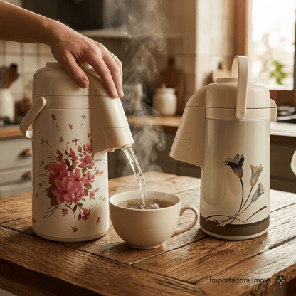 Termo Sifón 3 Litros con Ampolla de Vidrio – Diseño Decorativo - Imova.pe