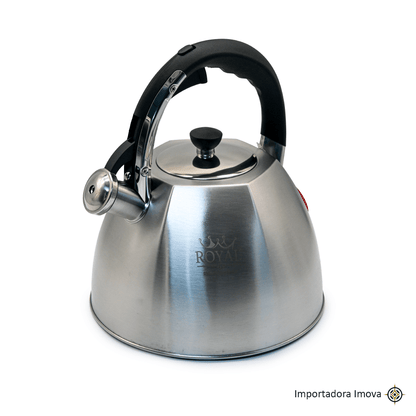 Tetera de Acero Inoxidable 5 Litros con Silbato – Tetera Grande para Cocina - Imova.pe