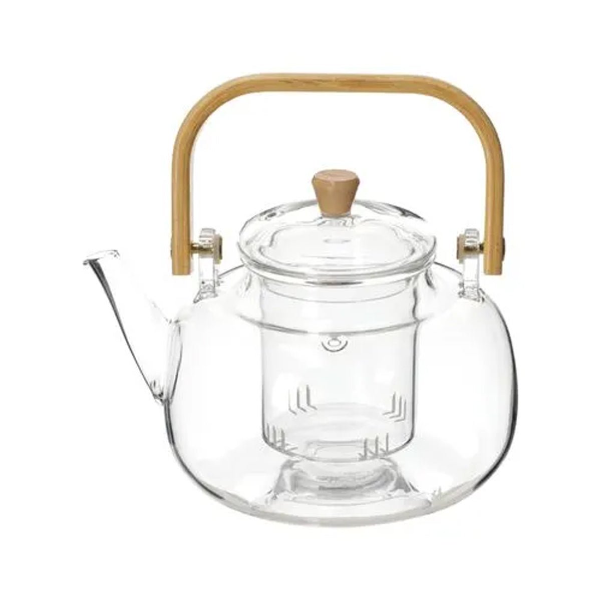 Tetera de Vidrio Borosilicato 1300 ml con Infusor - Imova.pe