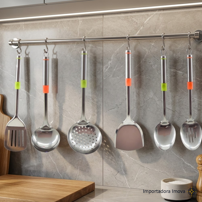 Set de Utensilios de Cocina de Acero Inoxidable 6 Piezas – Kit Completo Resistente